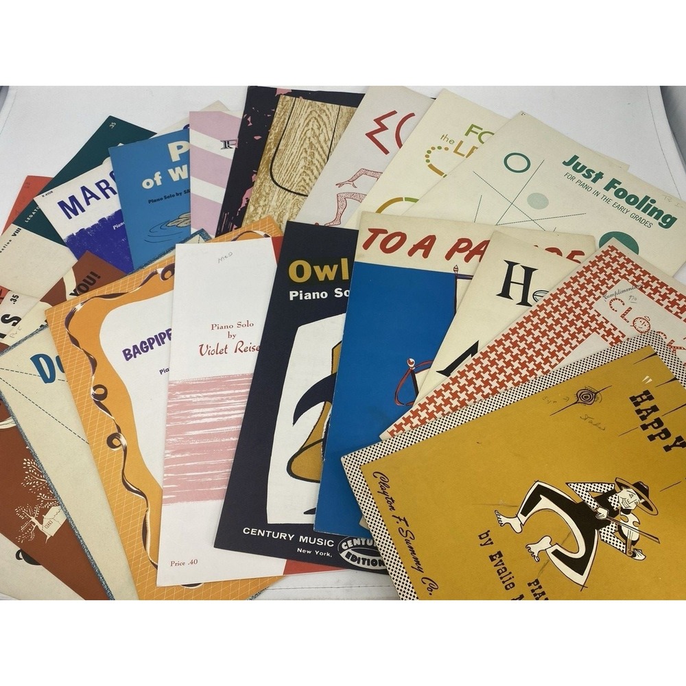 Vintage Piano Solo Sheet Music Lot of 20 Songs 1940s 1950s 1960 VARIETY Ephemera